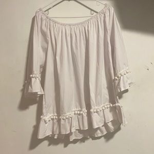 White off the shoulder blouse size 2X